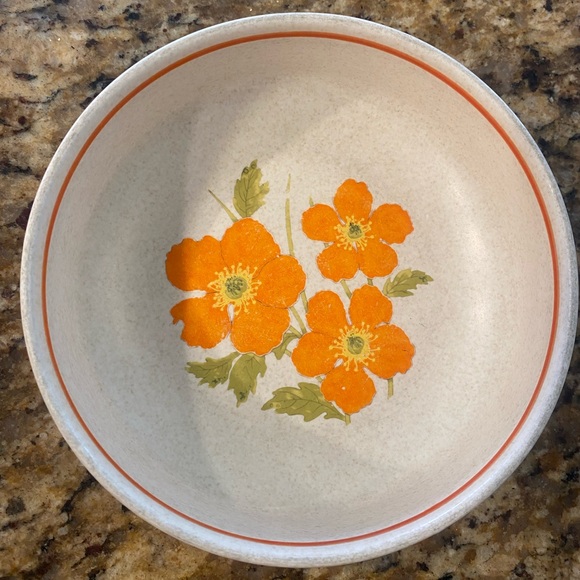 Lenox Other - Vintage Lenox Ceramic Fire flower Bowl in Orange and Green